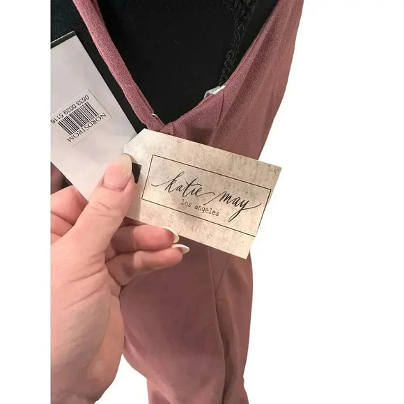 NWT Katie May Twirl Sleeveless Pink Drape Back Dress - Picture 7 of 7